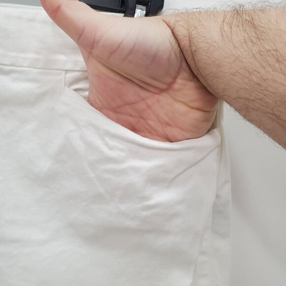 Lauren Ralph Lauren Petite White Stretch Cotton Casual Flat Front Pants Size 12P - Picture 2 of 5